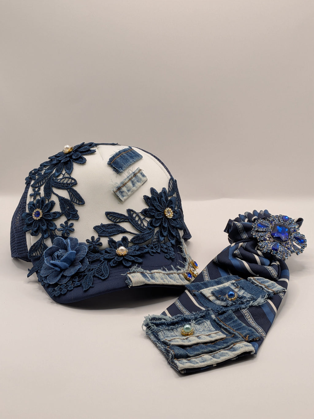 All wrapped in denim and lace