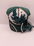 Emerald Green dripped with Lace